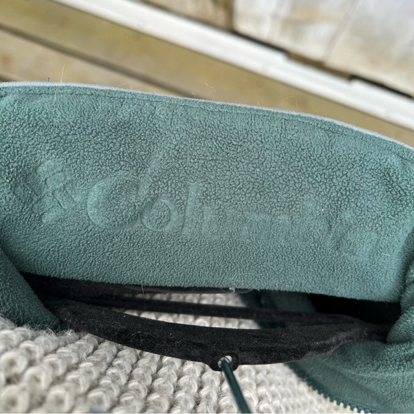 Columbia full zip front closure unlined cozy fleece sweater jacket forest green - Picture 5 of 13